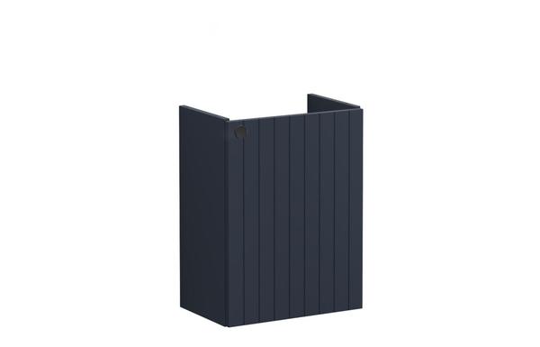 VitrA Root Groove 40cm 1 Door Wall Hung Slim Washbasin Unit (RH Hinge) - Matt Dark Blue
